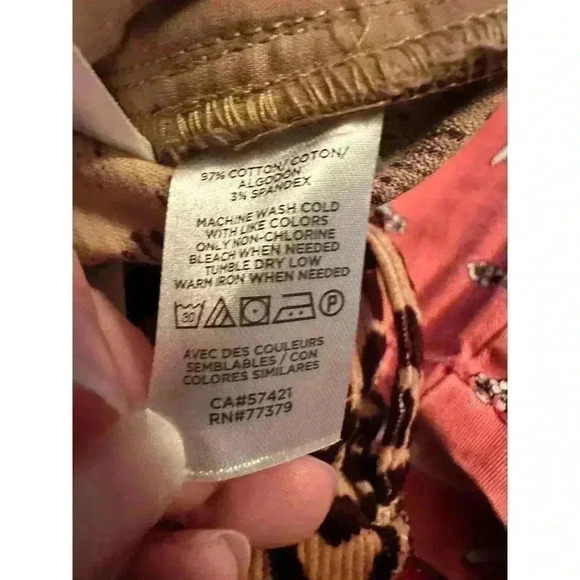 NWT Ann Taylor Animal Print The Skinny High Rise Corduroy Pants Size 4 - Picture 8 of 9